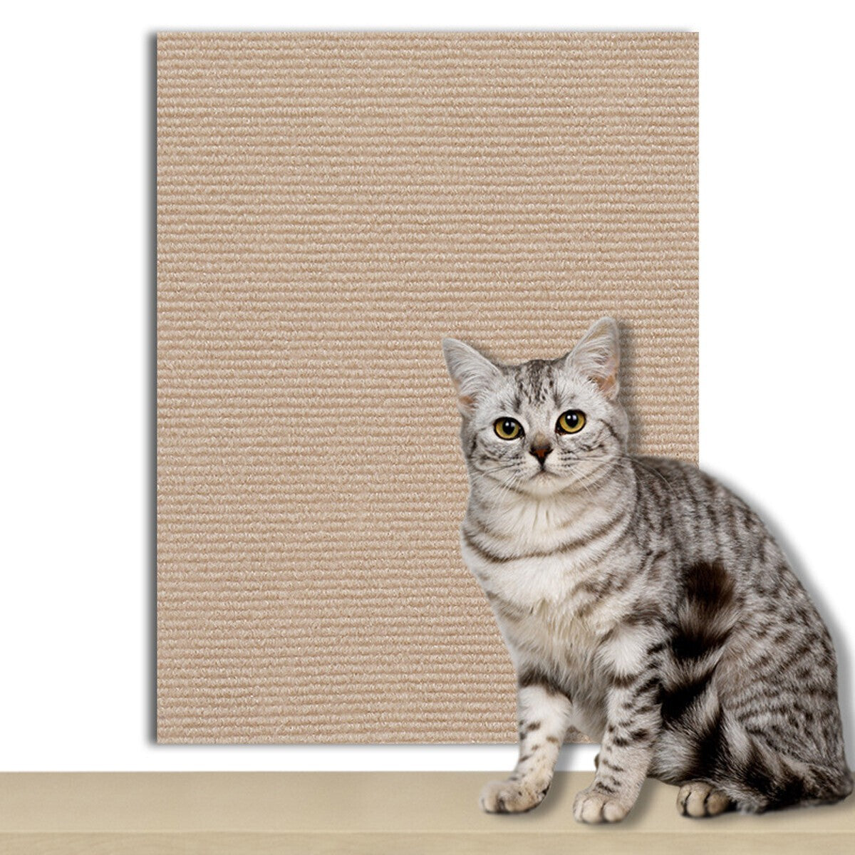 Self Adhesive Pet Cat Scratching Mat Antislip Play Protection Claw Scratcher Pad