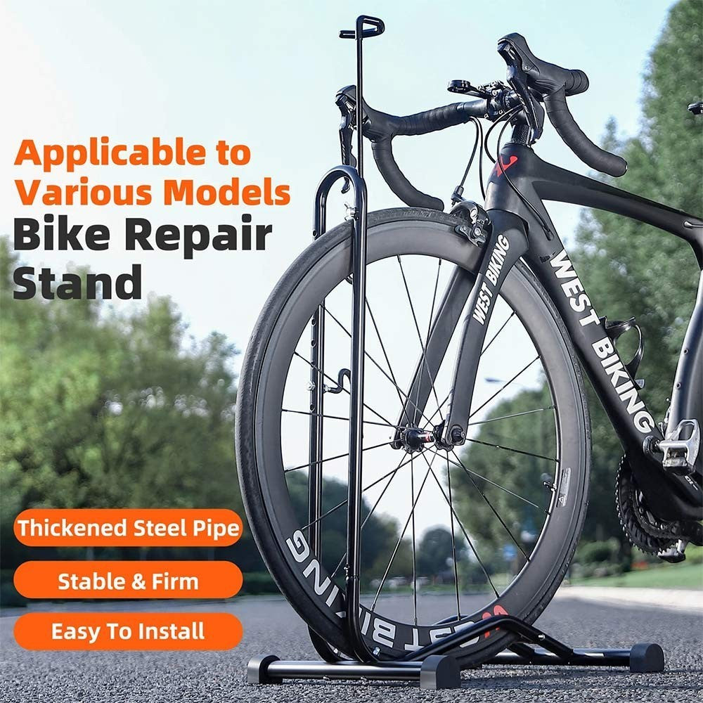 Upright Bike Stand Premium Vertical Adjustable Bicycle Floor Parking Rack Stand