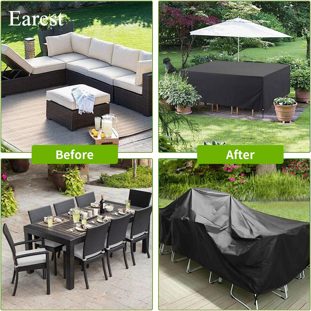 Heavy Duty Waterproof Garden Patio Furniture Cover for Rattan Table Sofa Outdoor