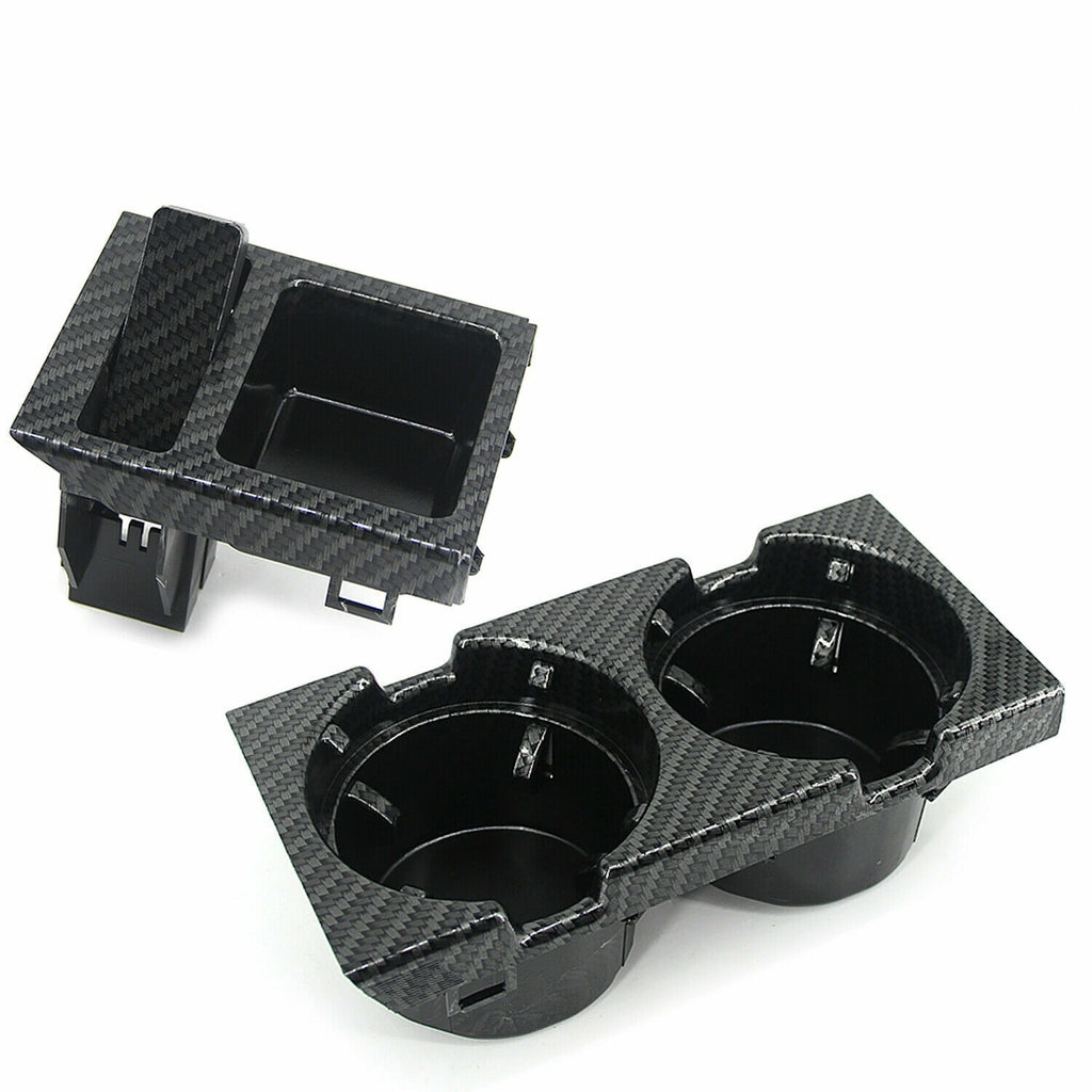 Carbon Fiber Style Center Console Cup Drink Holder For BMW 3 Series E46 99-06