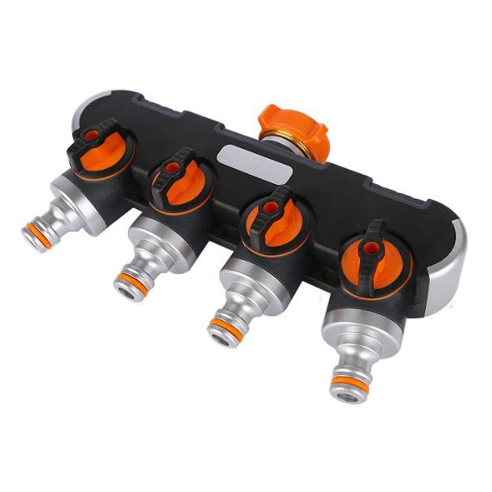 Multi Outlet For Garden Hose Splitter with Easy Tap Connection and Flow Control