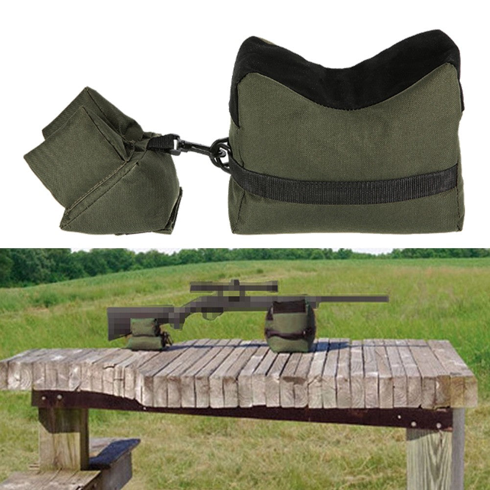 Front & Rear Shooting Sandbag Rest Set Rifle Bench Stand Hunting Accessory