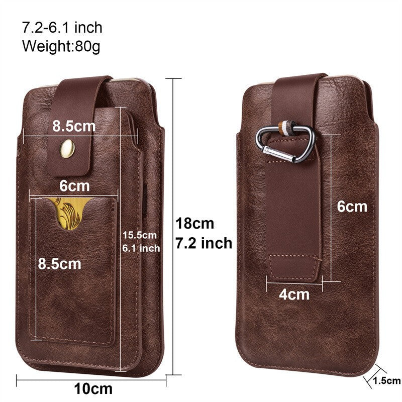Universal mobile phone belt clip pouch bag wallet purse pu leather holster case