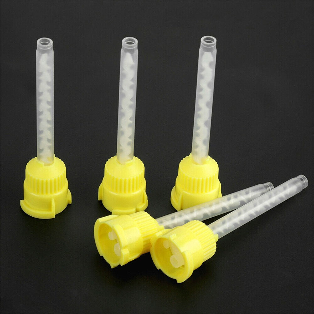 100Pcs/Set Element Intraoral Mixing Tips YELLOW Impression Disposable Dental UK