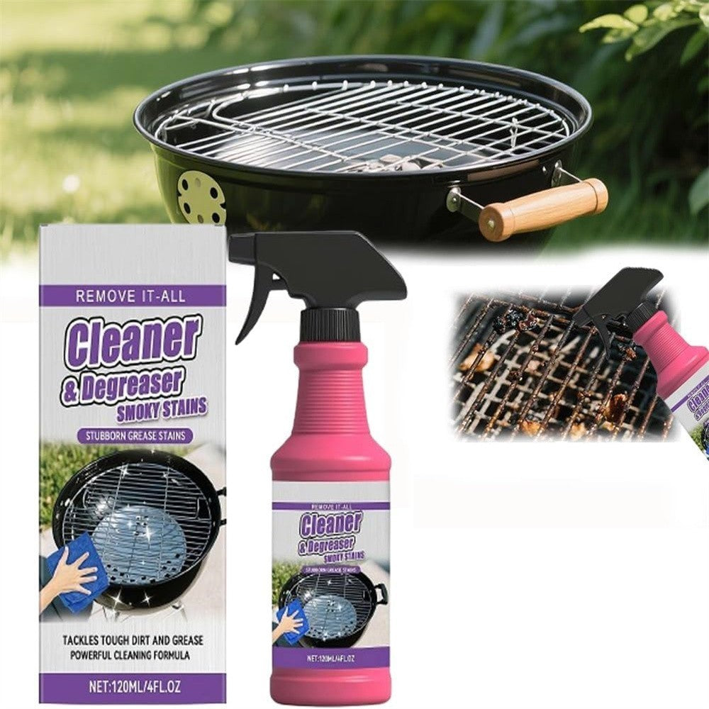 Grill Degreaser Spray Extra Fast-Acting Heavy-Duty BBQ Cleaner for Greasy Grates
