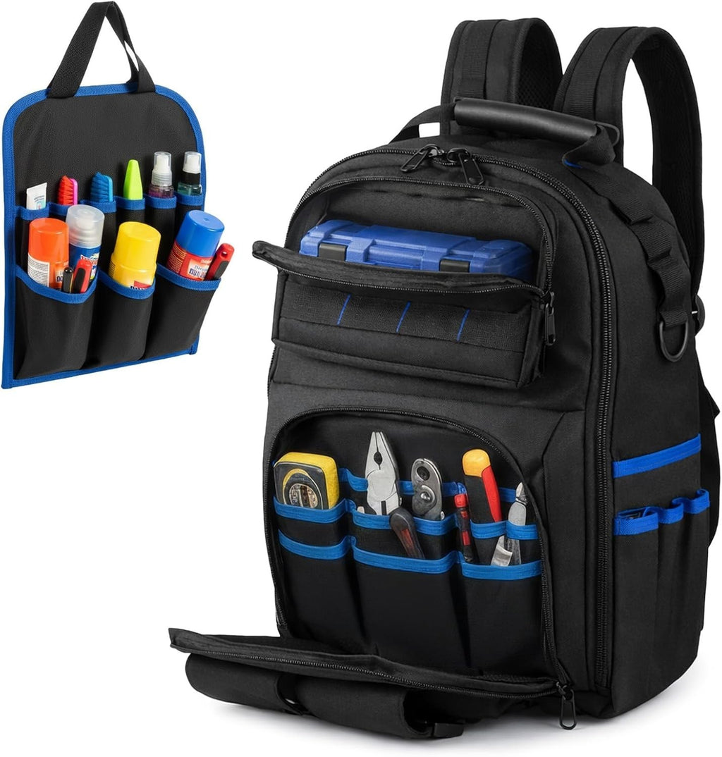 Heavy Duty Tool Backpack Professional Electrician Tool Bag with Organizer