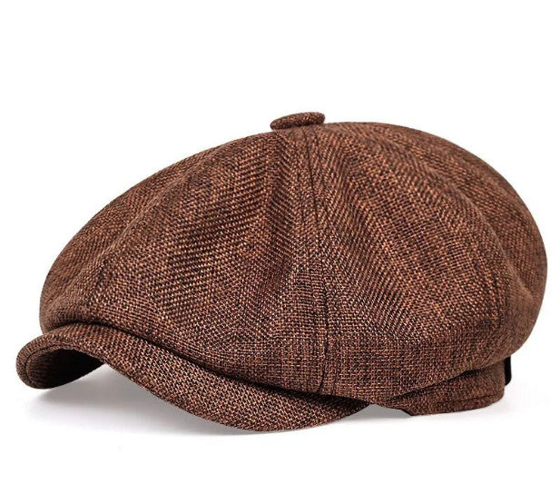 *Men* Cotton Newsboy Hat Retro Baker Boy Gatsby Cabbie Beret Flat Cap Casual Hat