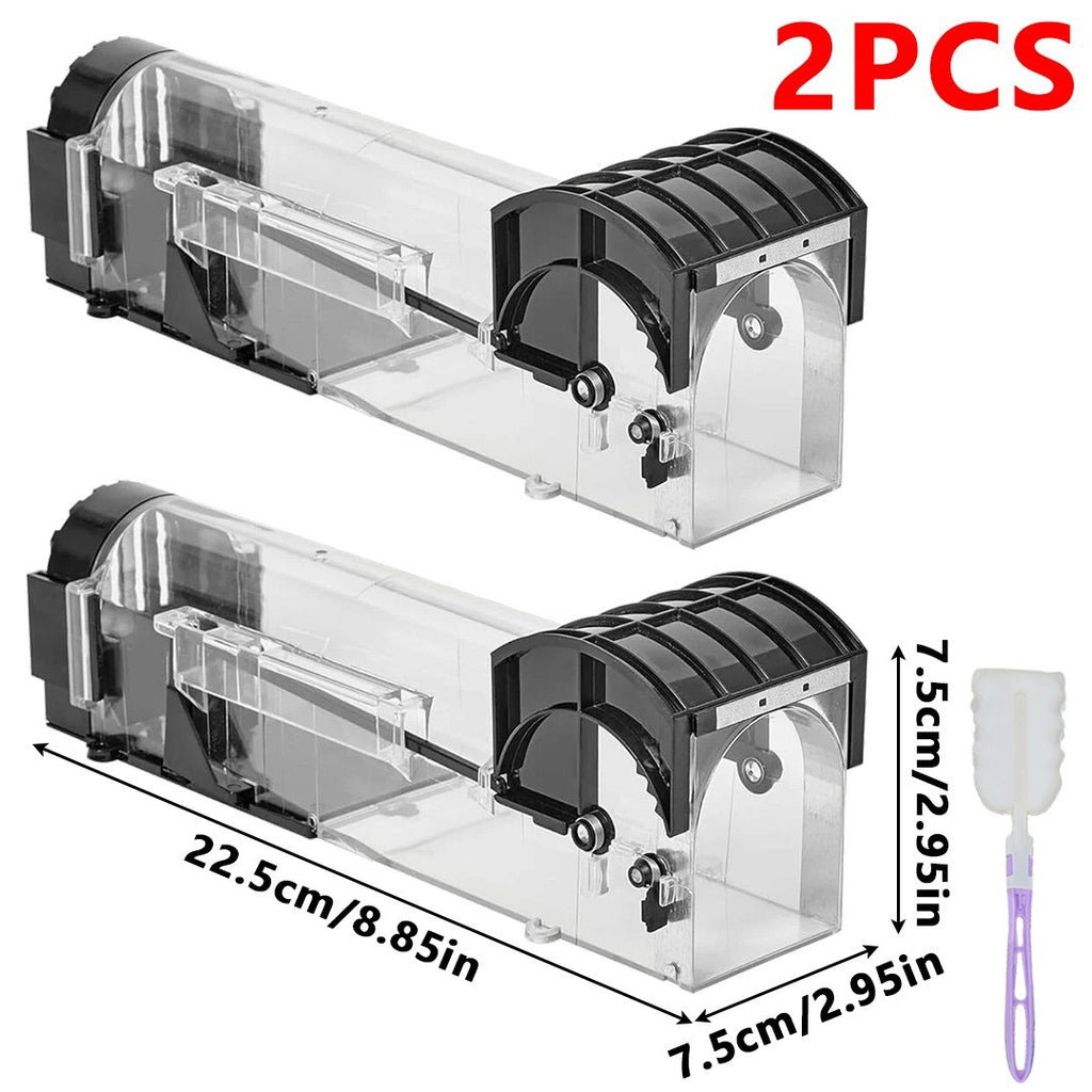 2 Pack Humane Rat & Mouse Traps No-Kill Mice Trap, Fits Rats & Mice Tool Mouse