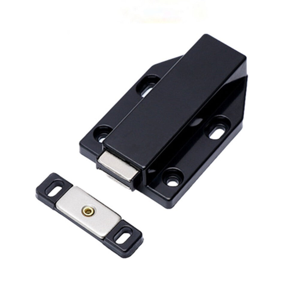 4x Door Push To Open Magnetic Cabinet Catch Heavy Duty Latch ABS Black