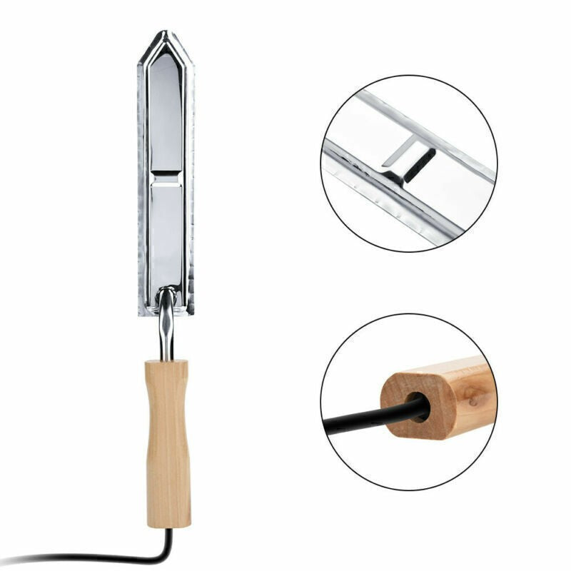 Stainless Steel Electric Scraping Honey Knife Beekeeping Wax Uncapping UK Plug