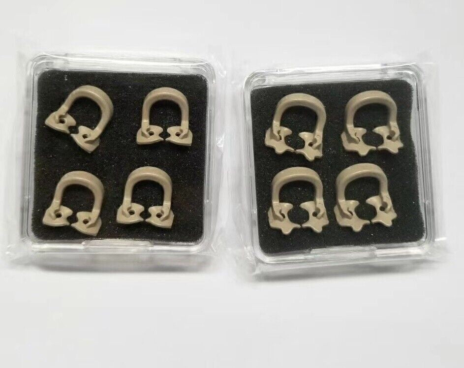4x Dental Resin Kerr Soft Clamp Universal Rubber Dam Sheet Brown Molar Premolar