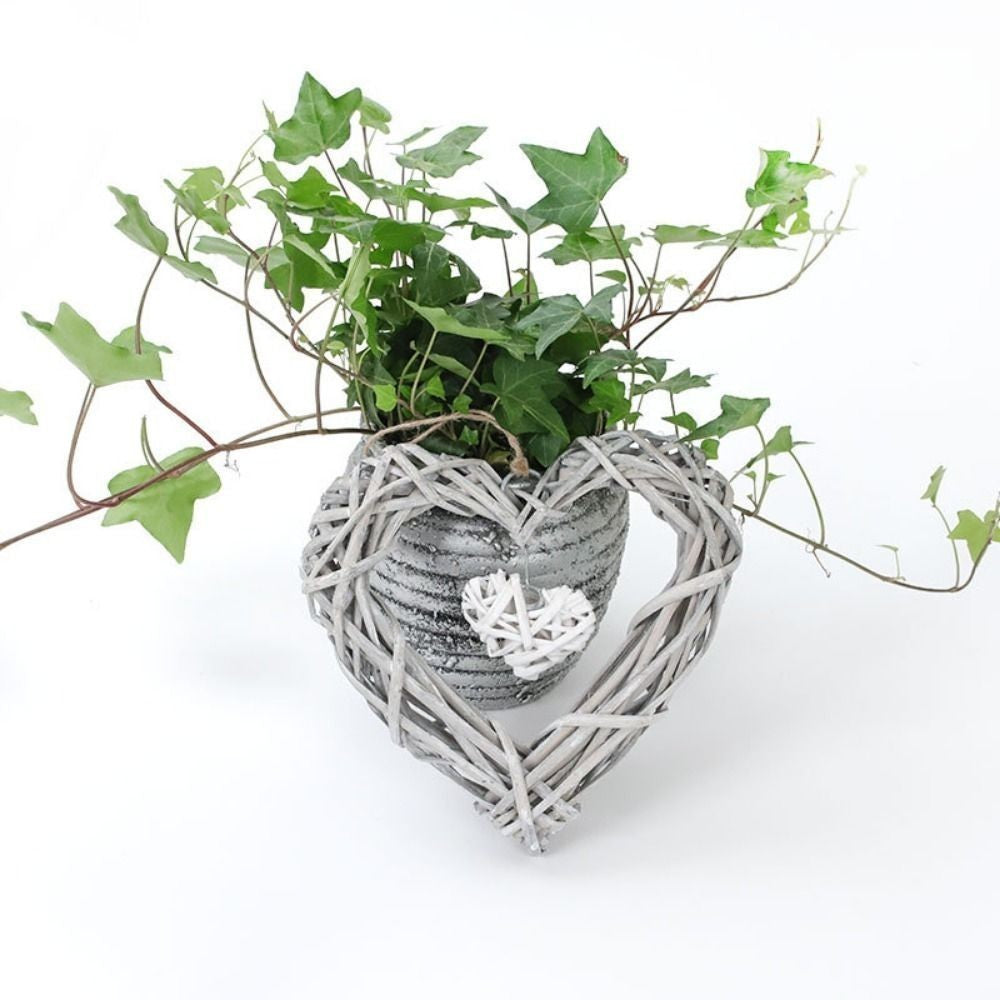 Heart Shaped Rattan Wreath DIY Wedding Party Wall Hanging Decor Garland