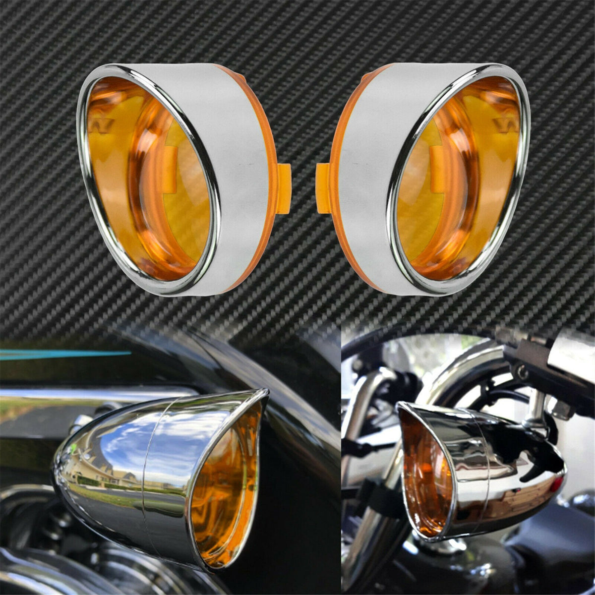 For Harley Turn Signal Light Blinker Bezel Indicator Lens Trim Ring Visor Cover