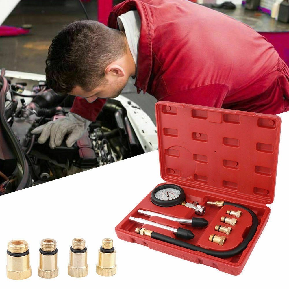 UK Car Diesel Petrol Engine Cylinder Pressure Tester Compression Gauge Test Kit