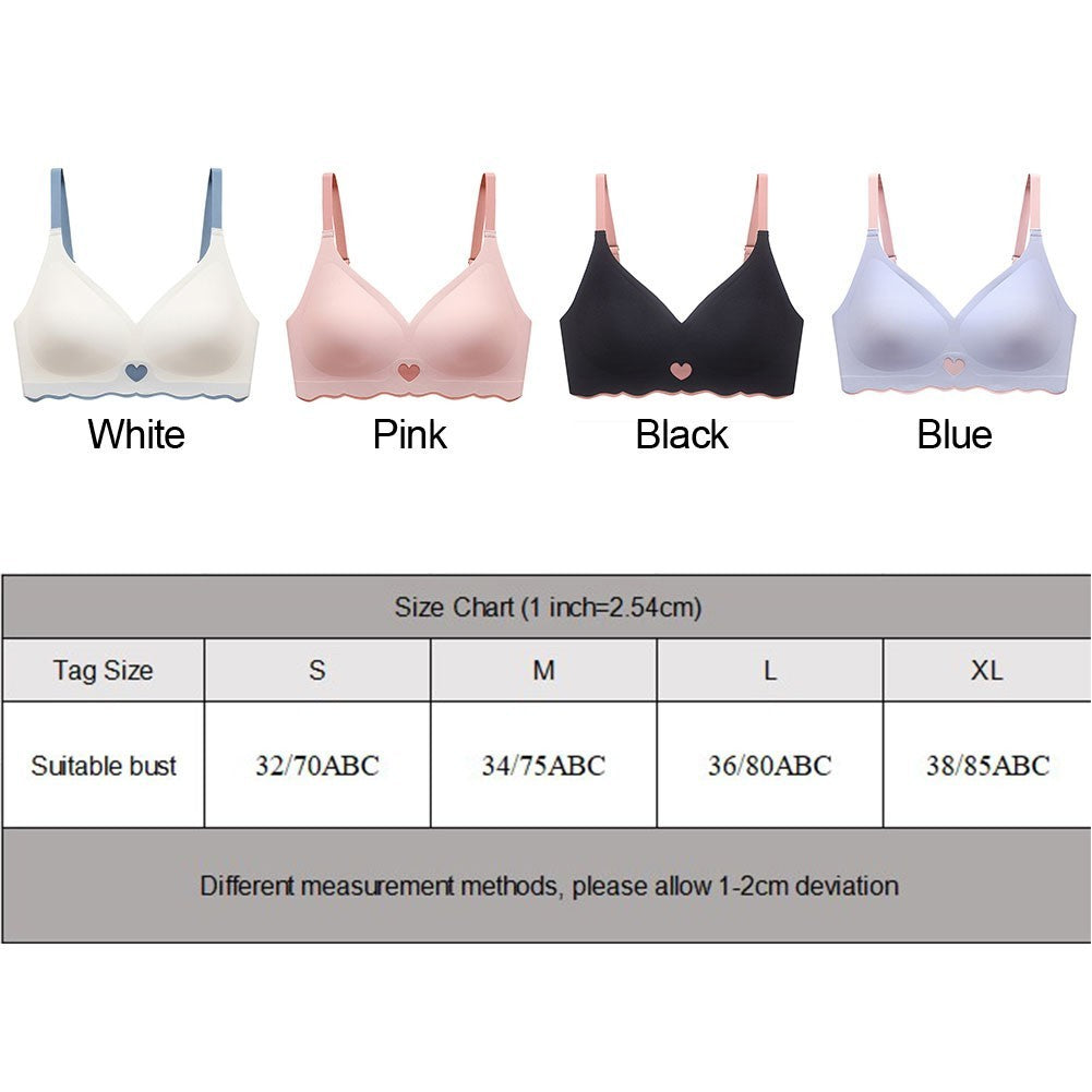 Seamless Bra Comfort Bra Medium Elasticity 3/4 Cup Solid Color Wire-free