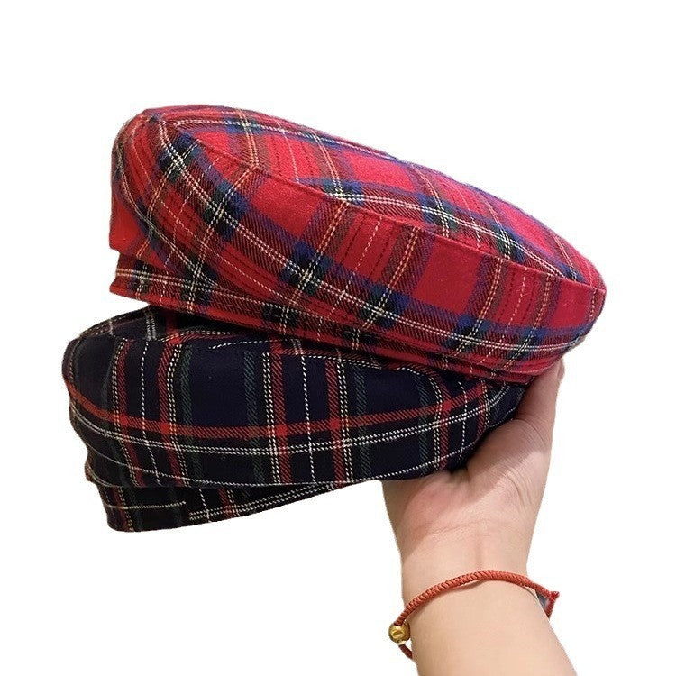 Fashionable Classic Beret Hat Striped Jacquard Breathable Casual Versatile Beret