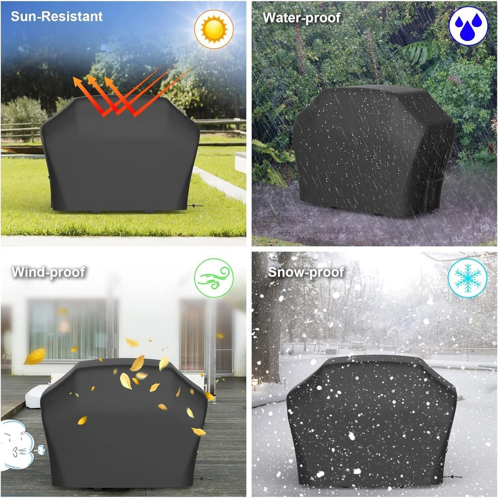 Heavy Duty BBQ Cover Waterproof Barbecue Grill Protector Outdoor 145X61X117CM
