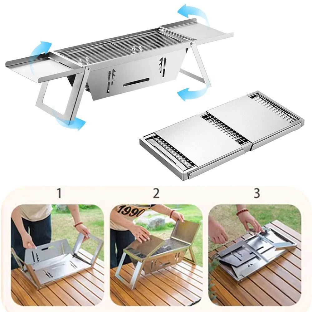 Portable Folding Charcoal BBQ Barbecue Camping Grill Travel Picnic Outdoor
