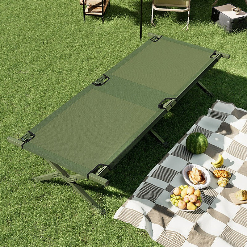 2026 New Outsunny Double Camping Folding Cot Outdoor Portable Sleeping Bed UK