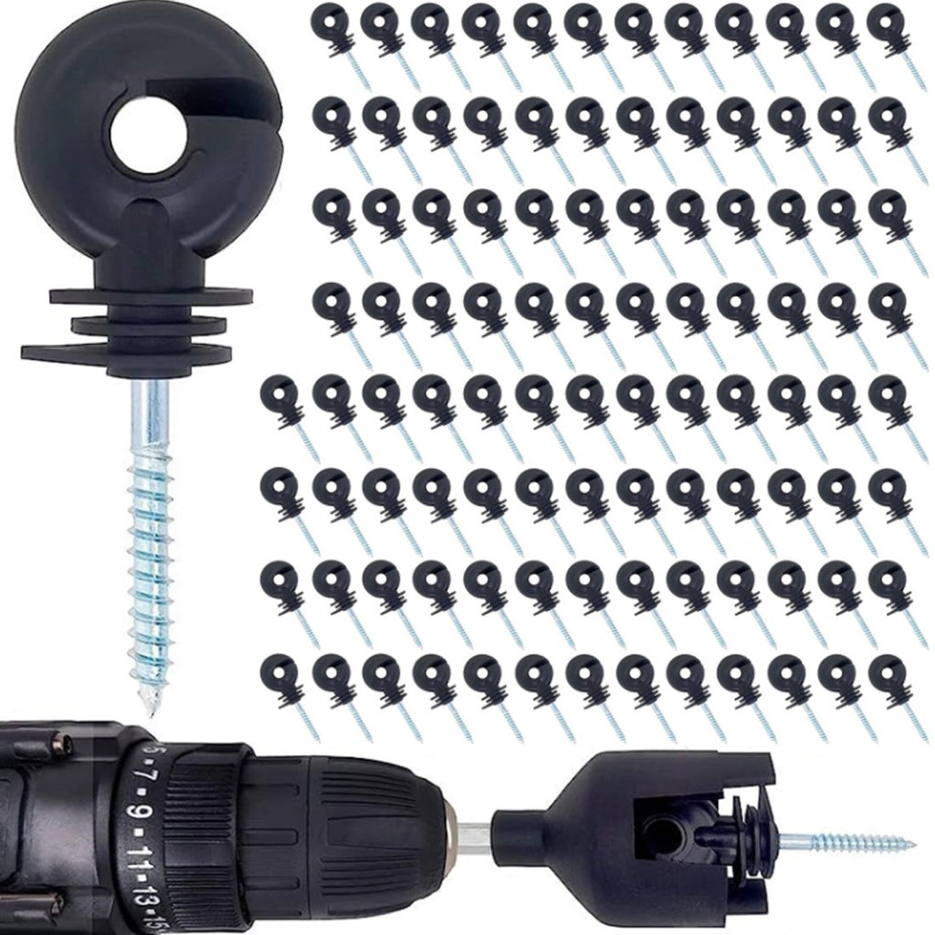 Electric Fence Screw In Ring Insulators For Wooden Post Fencing Wire Tape Rope