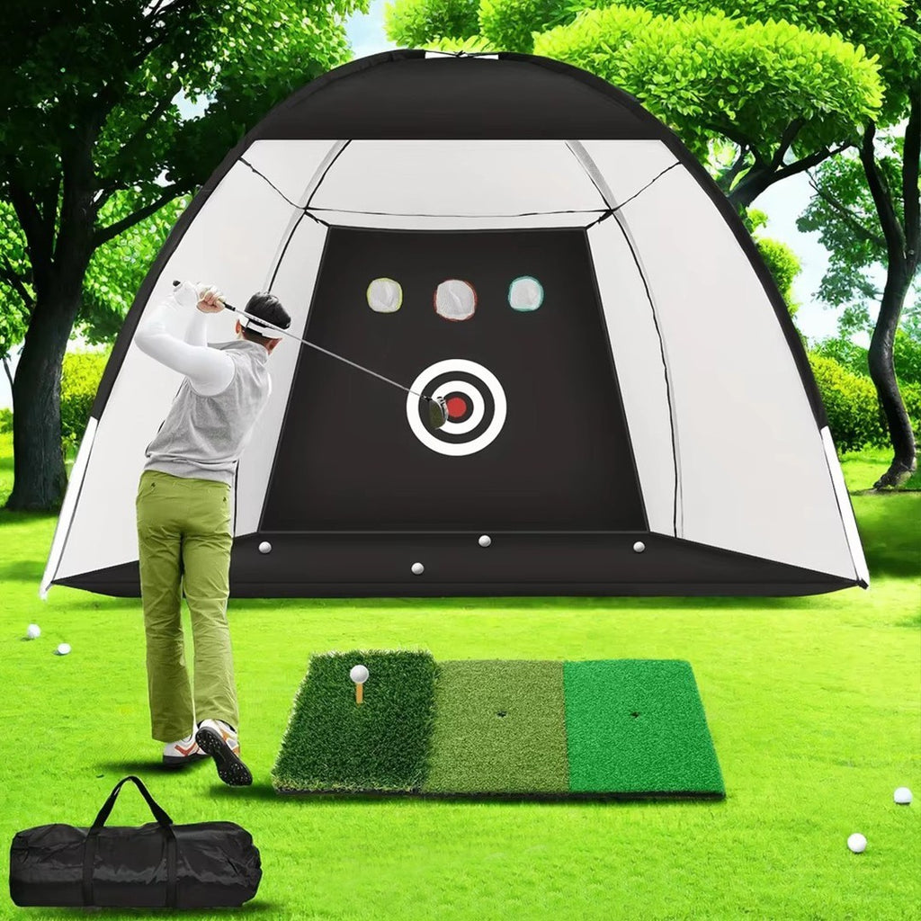 10x7ft Golf Practice Net Hitting Aid Training Driving Chipping Indoor Outdoor UK