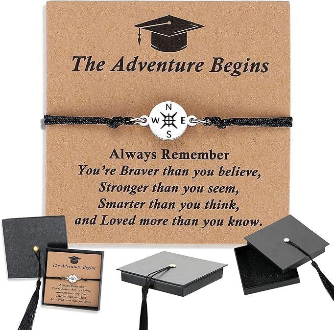 Unique Grad Cap Box 2026 Graduation Gifts for Her/Him-Adjustable Unisex Bracelet