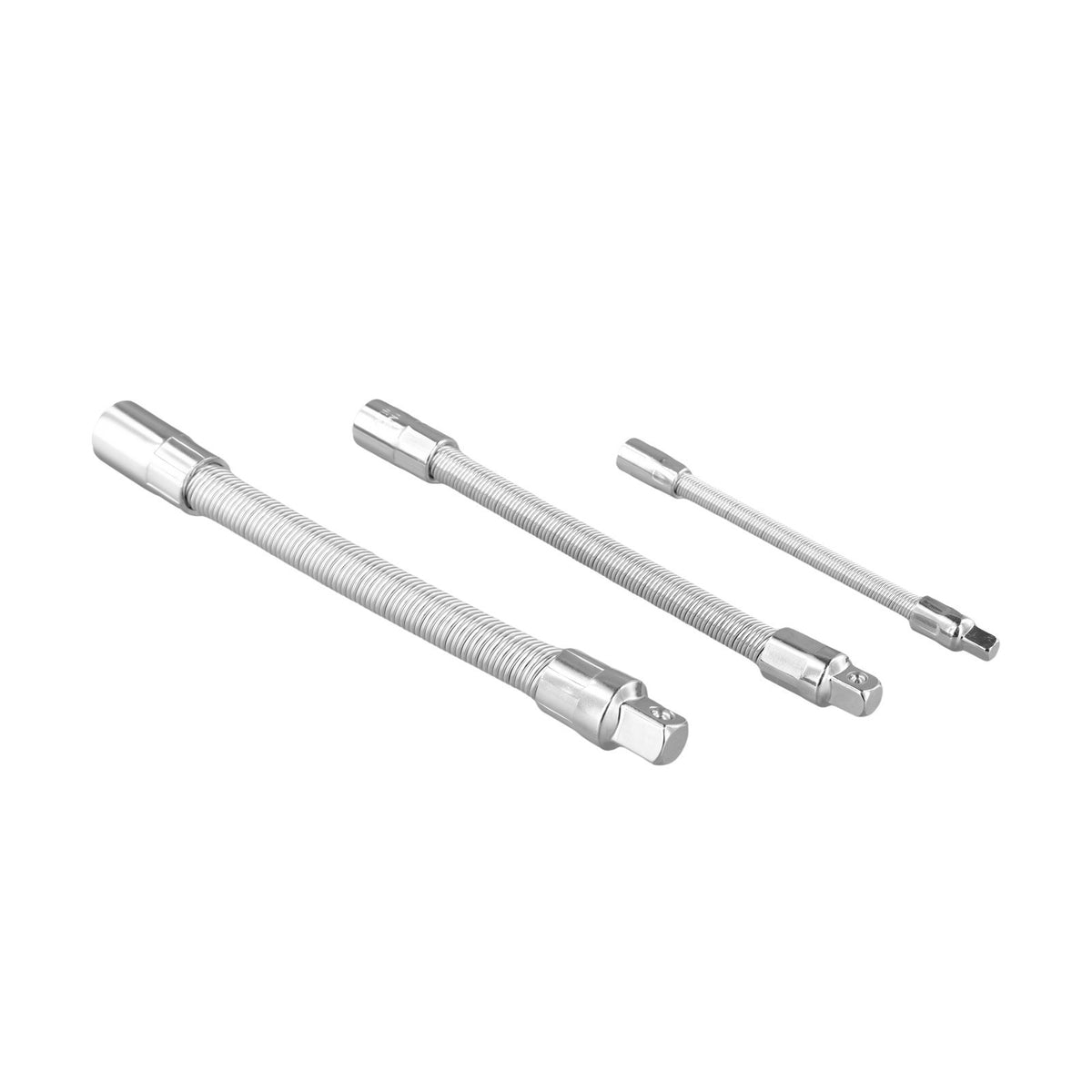 Socket Extension Bar Flexible 3pcs Set for Ratchet Wrench 145 205 250mm Metal