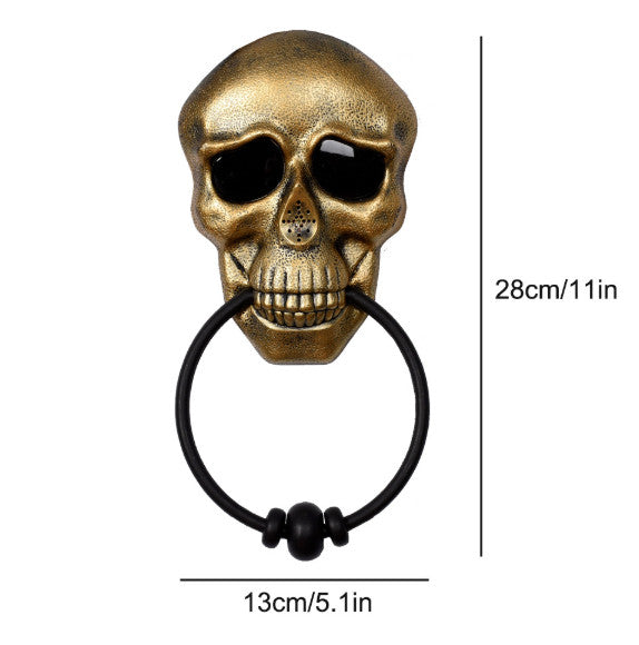 🖤 Gothic Skull Doorbell with Red LED & Sound – Wiccan Decor Dark Home Accessor