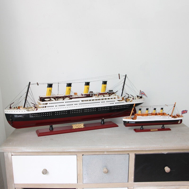 NEW Titanic Model Wooden Sailboat Decoration Living Room Simulation Cruise Ship