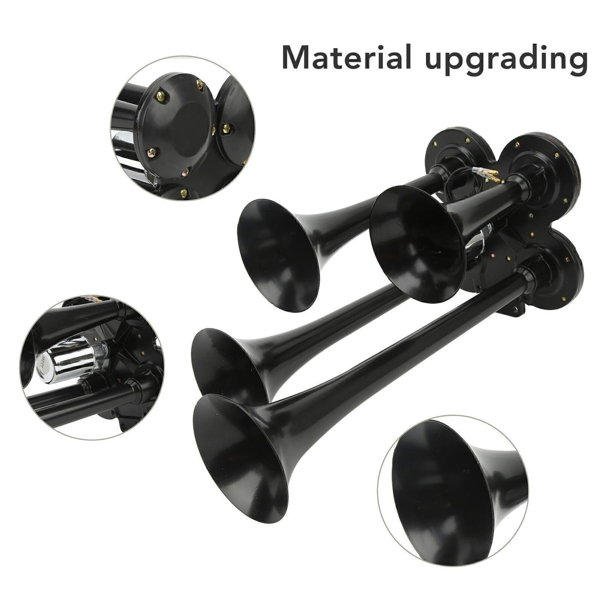 4 Trumpet Train horn kit Truck/UTV/ Impact Drill Train Horn 150DB