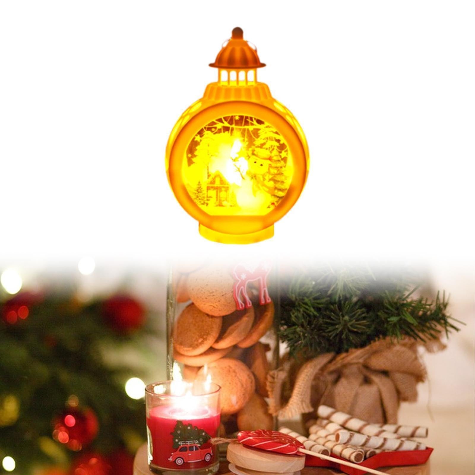 Christmas Decorative Candle Lantern Bedside Lamp Tabletop Family Candle Lantern