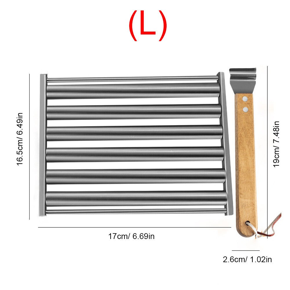 Hot Dog Roller Sausage Roller Stainless Steel BBQ Hotdog Roller for Barbecue