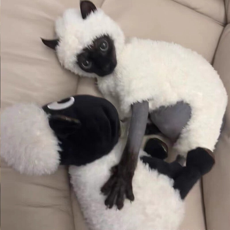Hairless Cat Clothes Winter Thicken Warm Sphynx Sweaters Pullover Pet Pajamas