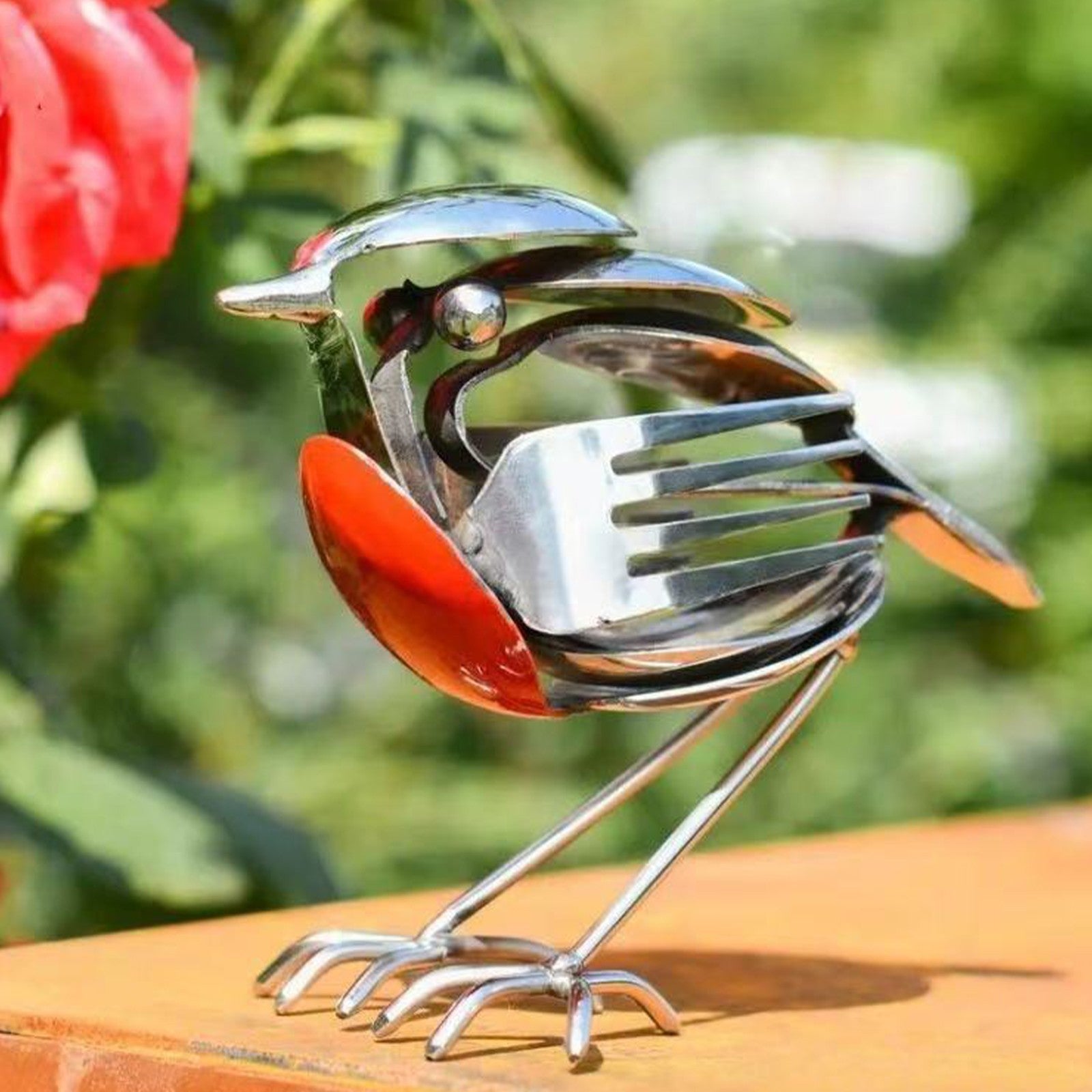Sheremart Hopewings Bird, Robin Scrap Metal Art Sculpture, Metal Art Sculpture