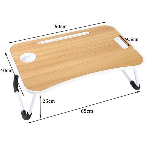 Folding Laptop Bed Table Cup Holder Lap Standing Desk Tray Breakfast Portable