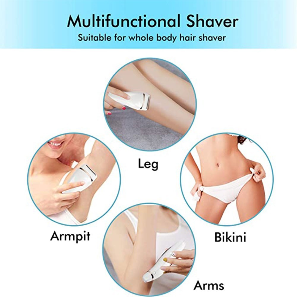 Electric Razor Shaver Women Hair Remover Wet Dry Painless Lady Body Rechargeable