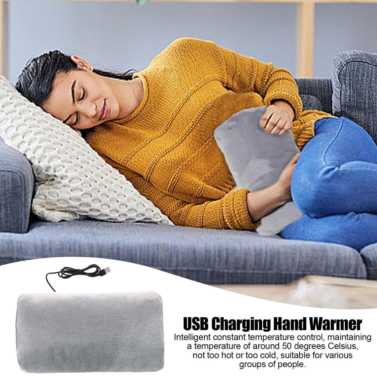 Heated Muff Hand Warmer USB Rechargeable Rapid Warming Hand Muff Justifiable UK