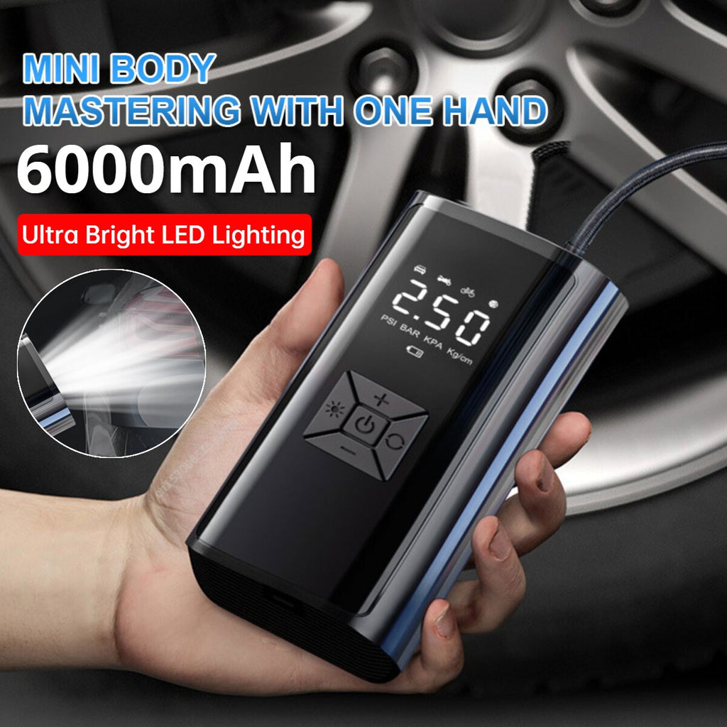 UK Car Tyre Inflator Cordless Digital USB Rechargeable Tire Air Compressor Pump