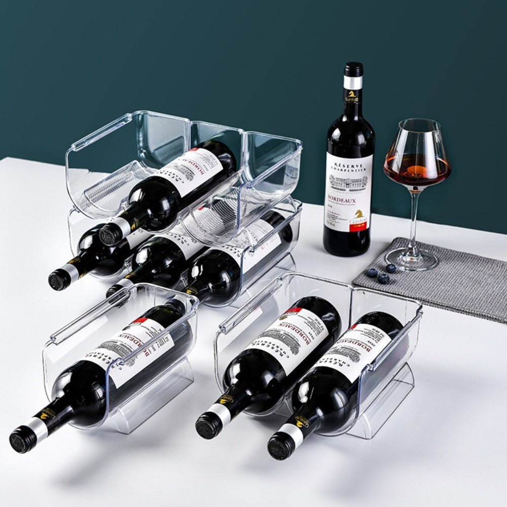 Stackable 1/2/3 Bottle Storage Holder Rack Water Wine drink for Fridge