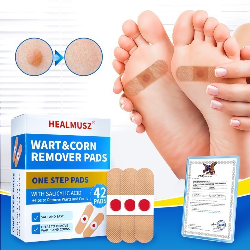 42 Pads Corn Removal Plasters Protective Foot Plaster Pads Patches Wart Plantar