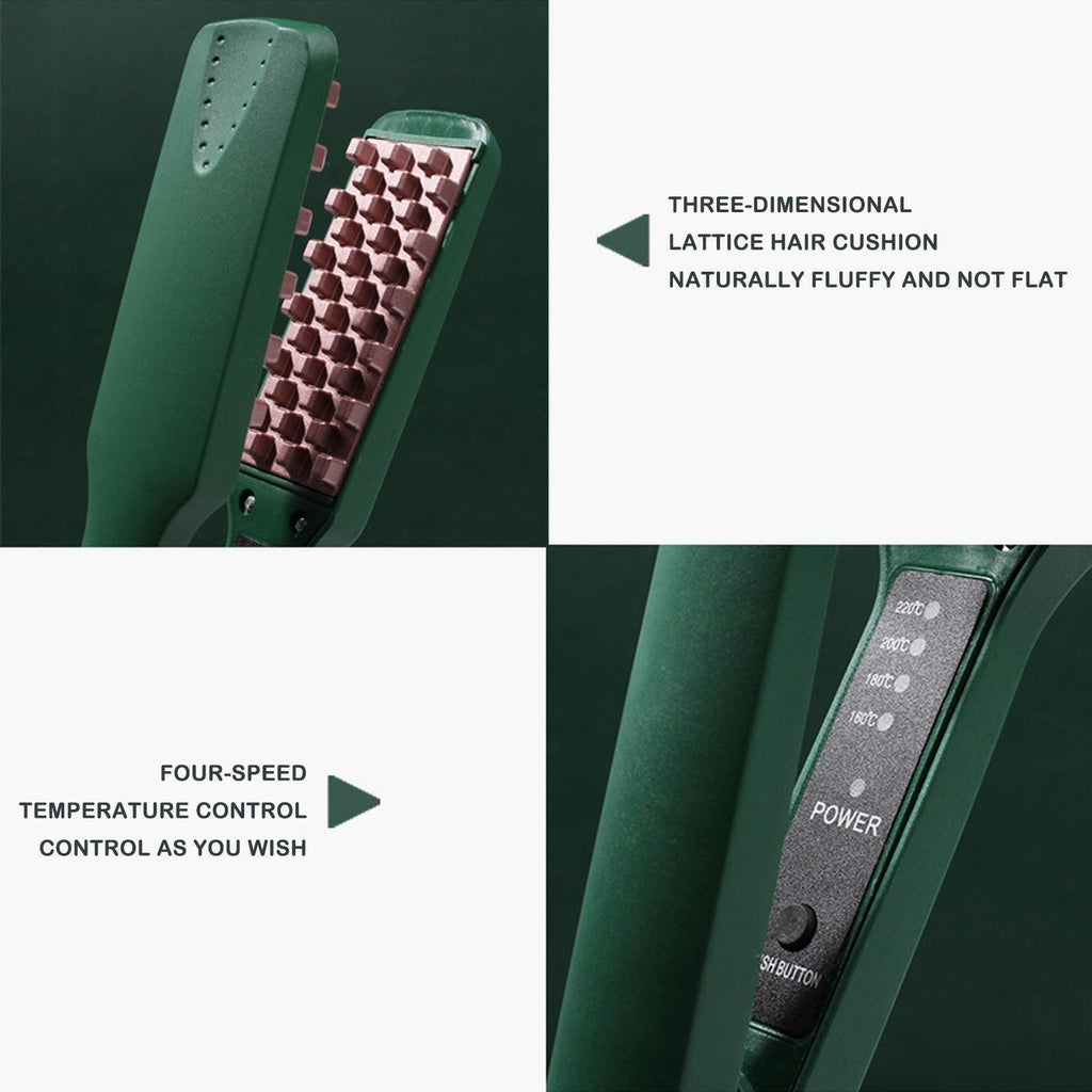 Fluffy Hair Curler Crimper, Ceramic Volumizing Hair Iron Straightener