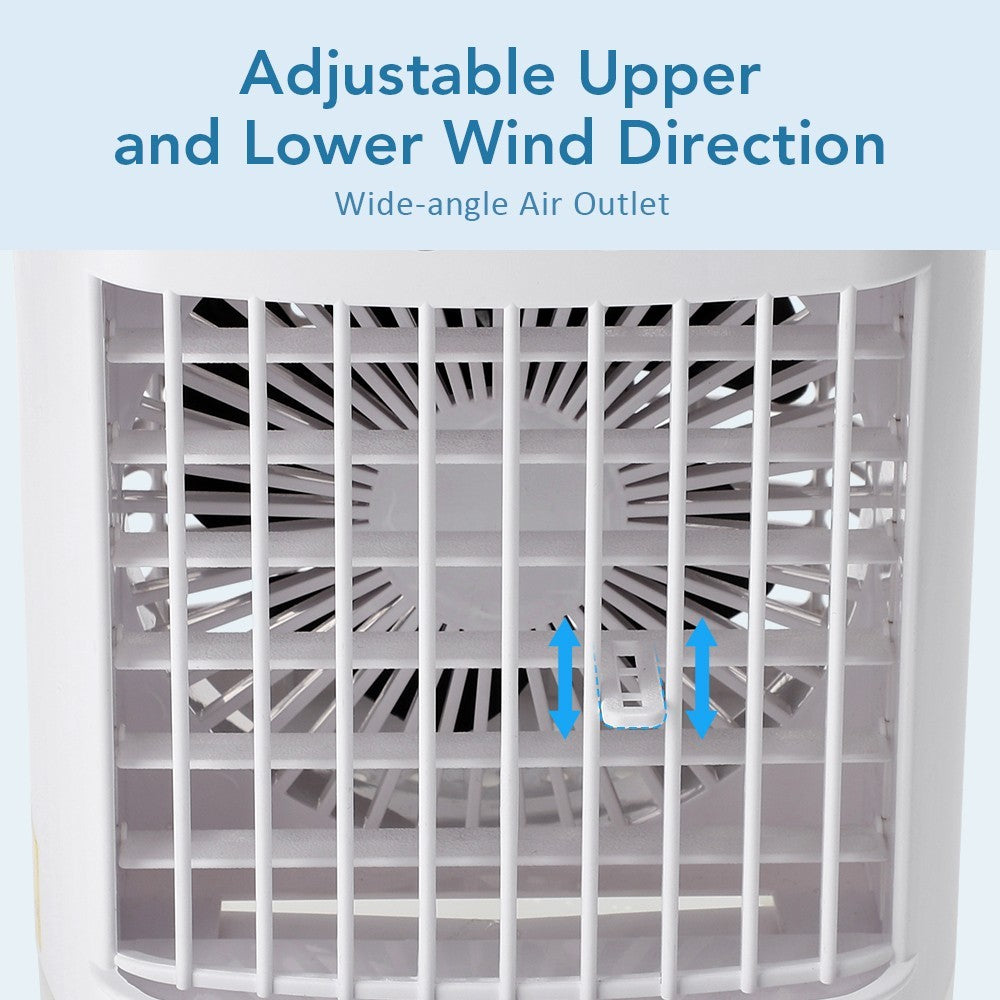 4 Speeds Portable Air Cooler Fan With 700ML Tank Ice Cold Cooling Conditioner