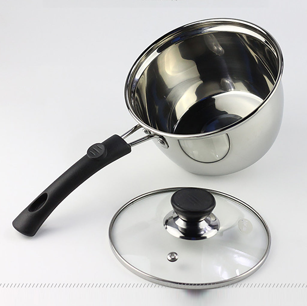Milk Pot Classic Stainless Steel Thickened With Anti Scald Handle Milk Warme NEW
