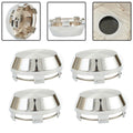 4x For Wheel Center Cap Universal Rim Chrome Hub Cap No Logo Silver Base 60mm UK