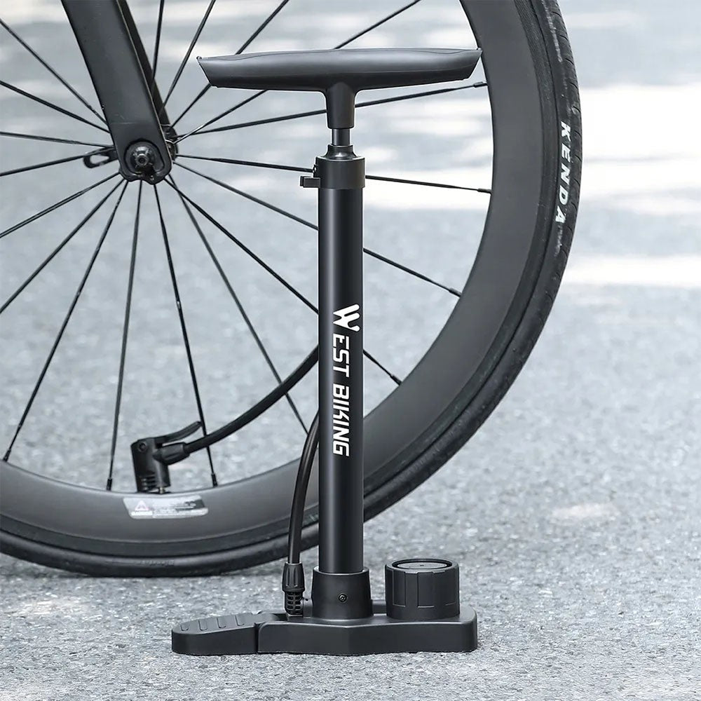 160psi Bike Bicycle Tyre Foot Air Pump Inflator Floor Standing Schrader Presta