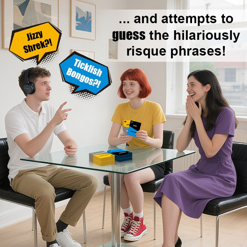YOU SAY I GUESS-The hilarious headphone-wearingtemibie lip-reading pary game