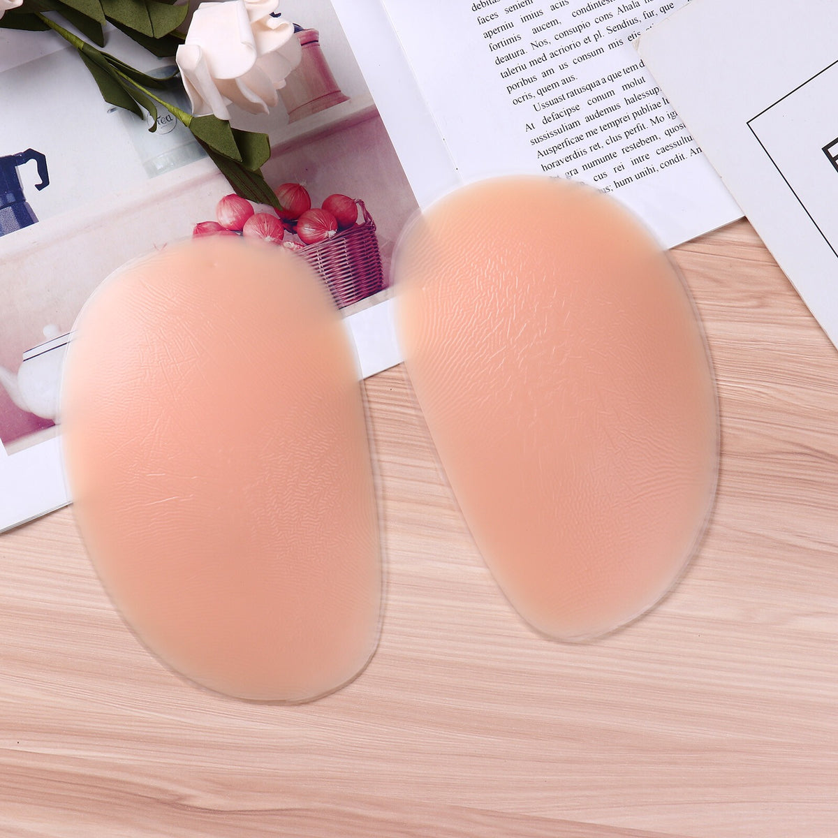 1 Pair Drop Shaped Silicone Butt Pads Buttocks Enhancer Booster Hip Bum Padding