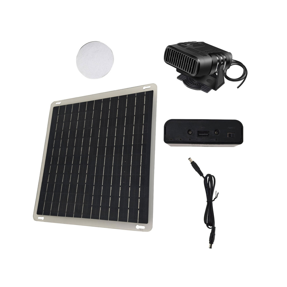 Portable Solar Panel Car Heater Fan Fast Heating Defroster for Greenhouse HEN