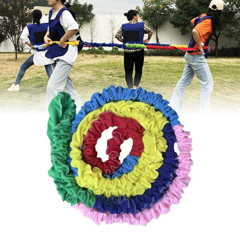 Cooperative Stretchy Band Family Teamwork Rainbow Colour School Multi Sizes