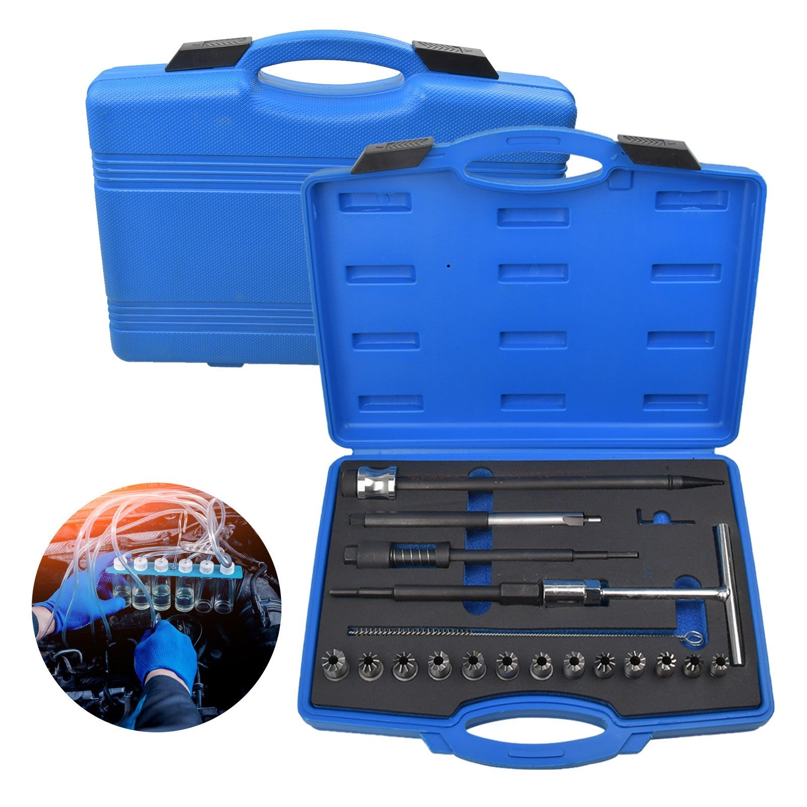 21 Pcs Diesel Injector Seat Cutter Repair Kit For Delphi Bosch Car Van Engines